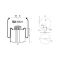 FEBI BILSTEIN Luftfederbalg Federbalg 35621 Hinten Links Hinten Rechts 412mm 286