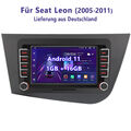 7" Für Seat Leon 1P1 2005-2011 Autoradio GPS Navi BT WIFI DSP 2 DIN Android DAB+