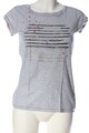ESPRIT T-Shirt Damen Shirt Gr. DE 36 hellgrau-schwarz-rot Casual-Look