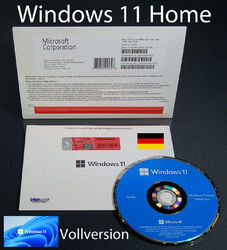Microsoft Windows 11 Home Vollversion SB 64-Bit Hologramm-DVD Deutsch OVP NEU