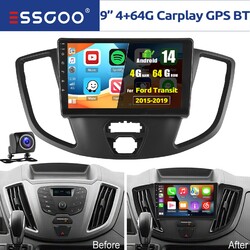 9" Autoradio Für Ford Transit 2015-2018 Android 14 GPS NAVI 4+64GB WIFI CarPlay