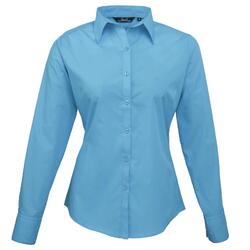Damen Bluse Langarm Freizeit Business Hemd Übergröße Pflegeleicht 34-54  (BW300)