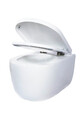 Spülrandloses Hänge-WC  Wand-Toilette inkl. WC-Sitz mit Absenkautomatik, Weiß