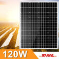 Solarpanel 120W 12V Solarmodul PV Modul Photovoltaik Solarzelle für Gartenhaus