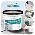SuperBau Dachfarbe Weiß 4 kg Sockelfarbe Fassadenfarbe Dachbeschichtung Außen