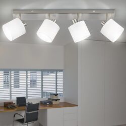 Deckenleuchte Spotleiste Flurlampe Textilschirm Deckenlampe verstellbar L 70 cm
