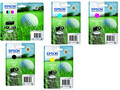 Original Epson Tinte 34 Golfball  WorkForce Pro WF-3700 3720 3725