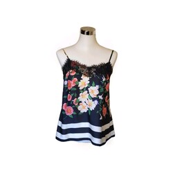 HALLHUBER  Damen  Spaghetti Top Mit Verstellbaren Trägern  Spitze  Neu Gr.38