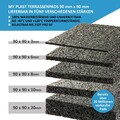 100 Stück Terrassenpad Terrassenpads Terrassenunterlage Gummigranulat