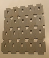 LEGO 20x Burg Teile Mauer Castle Panel (Gebraucht, Ritter, 6080, 6090, Altgrau)4