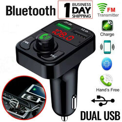 FM Transmitter Bluetooth 5.3 KFZ Dual USB Auto Ladegerät für Handy Radio Adapter