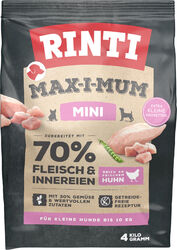 Rinti Max-i-Mum MINI Huhn 4 kg - getreidefreies Trockenfutter für kleine Hunde