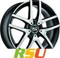 4x MSW MSW 28 matt black polished 6.5x16" ET38 LK5 112 ML 66.46 Alufelgen 16 ...