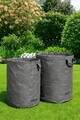 Gartenaballsack Gartensack Abfallsack 2er Set Laubsack 272 Liter Rasensack Grau