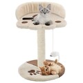 Katzen-Kratzbaum Sisal 40 cm Beige und Braun