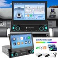 DAB Android 14 7 Zoll 1DIN 6+128G Carplay Autoradio 4G GPS Navigation Kamera SWC