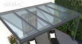 ALU TERRASSENÜBERDACHUNG MIT 8mm VSG GLAS TERRASSENDACH ÜBERDACHUNG ALUMINIUM