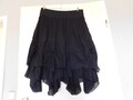 Damenrock Bonprix Gr.44 Zipfelrock schwarz Gummizugbund gebraucht 