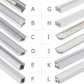 LED Aluprofil Leiste Schiene 1m 2m Aluprofil Aluminium Stripe für LED Streifen