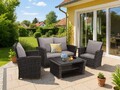 MeXo Polyrattan Gartenmöbel Set Lounge Sitzgruppe Rattanmöbel Gartenset Braun
