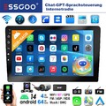 DAB+ 9" Doppel 2Din Autoradio ChatGPT Stereo Android 14 Apple Carplay BT DVR 64G