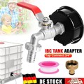 IBC Adapter mit Kugelhahn 3/4" Regenwasser 1000L Container Wassertank Kanister