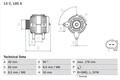 BOSCH Generator 0 986 081 940 für Volkswagen Skoda