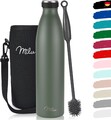 Milu Edelstahl Trinkflasche 350ml 500ml 750ml 1L, 1,5L Thermosflasche Isolierte
