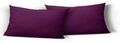 2er Pack Kissenbezug Kissenhülle Kopfkissen 40x80 cm aubergine Uni Microfaser