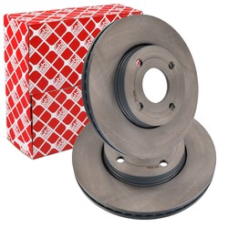 2x FEBI BILSTEIN BREMSSCHEIBEN 262mm INNENBELÜFTET VORNE passend für FORD