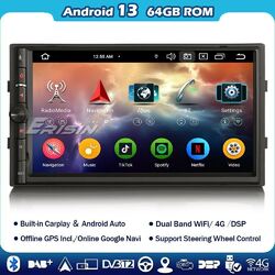 Android 13 8-Kern Autoradio Navi DSP 2DIN Nissan DVR Carplay FM GPS DAB 4+64GB