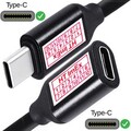 USB C Buchse auf USB Stecker Adapter Kabel 4K 60Hz 60W 3A für Smartphone, Handy