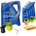 MANN-FILTER Inspektionspaket MANNOL 9 L 10W-30 Special Plus für Renault Espace