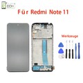 Für Xiaomi Redmi Note 11 LCD Display mit Rahmen 2201117TY Bildschirm Touchsc...