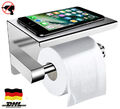 Edelstahl Toilettenpapierhalter WC Klopapierhalter Klorollenhalter Ohne Bohren