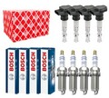 4x FEBI BILSTEIN Zündspule +4x BOSCH Zündkerze Doppelplatin für Mitsubishi Colt