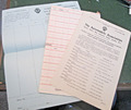 Seltenes 1950 AA Erinnerungsstücke ausländisches Reisedokument und Fragebogen noch leer