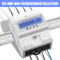 LCD Drehstromzähler Stromzähler 3 Phasen 4 Draht 100A Geeicht Für Din Hutschiene
