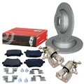 BREMBO Bremsscheiben 282mm Beläge Bremssattel Set Hinten für A3 VW TIGUAN 5N 1T1