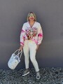 Bluse Frühjahrs Sommer Business Damen Tunika Muster Viskose Bunt Frida Oversized