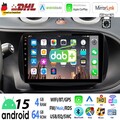 DAB+ Android15 4+64G Autoradio GPS BT für Mercedes Benz Smart Fortwo Forfour 453
