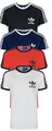 Adidas Originals T-Shirt 3 Streifen Baumwolle Hemd Freizeit Sport Fitness S-XL