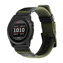 Quickfit Nylon Leder Armband Für Garmin Fenix 8 7 7X 6 6X Epix Pro 5 5X Plus 3HR