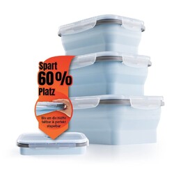 GOURMETmaxx Frischhaltedosen 4er Set faltbar Silikon Vorratsdosen Klick it Dose