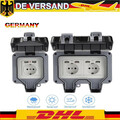 Wandsteckdose Outdoor Steckdose 2/4 USB Gartensteckdose Außen IP66 Wasserdicht