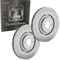 2x Zimmermann Bremsscheibe Ø340mm GELOCHT für VW SKODA SEAT AUDI PASSAT GOLF