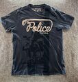Polizei T-Shirt Herren Top Medium Marineblau Freizeit Sport Ganzjahreslicht Authentisch