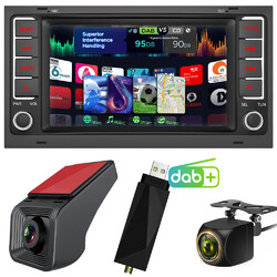 64G Android 13 AutoRadio Carplay GPS Nav+DAB+CAM+DVR Für VW T5 Touareg 2004~2009