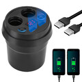 12V/24V LKW Auto KFZ-Adapter 2 Fach Zigarettenanzünder Verteiler mit 2 USB Port