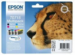 Epson Original Gepard Tinten Set T0711 T0712 T0713 T0714 Neu Versiegelt